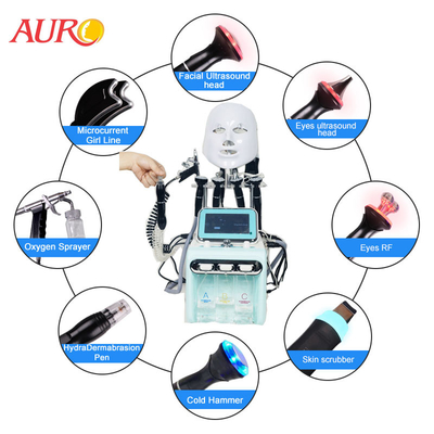 9 in 1 macchina Hydradermabrasion Aqua Peel Facial Machine della bolla di rf H2O2