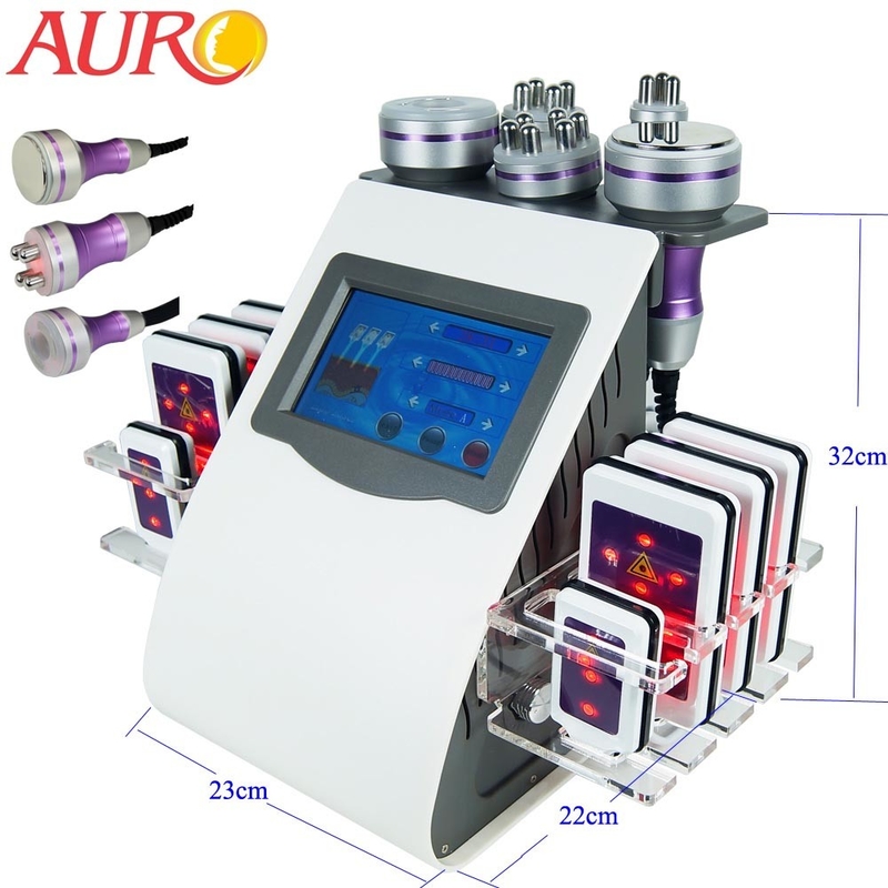 6 in 1 vuoto grasso rf della macchina di perdita di cavitazione del laser Lipo multipolare